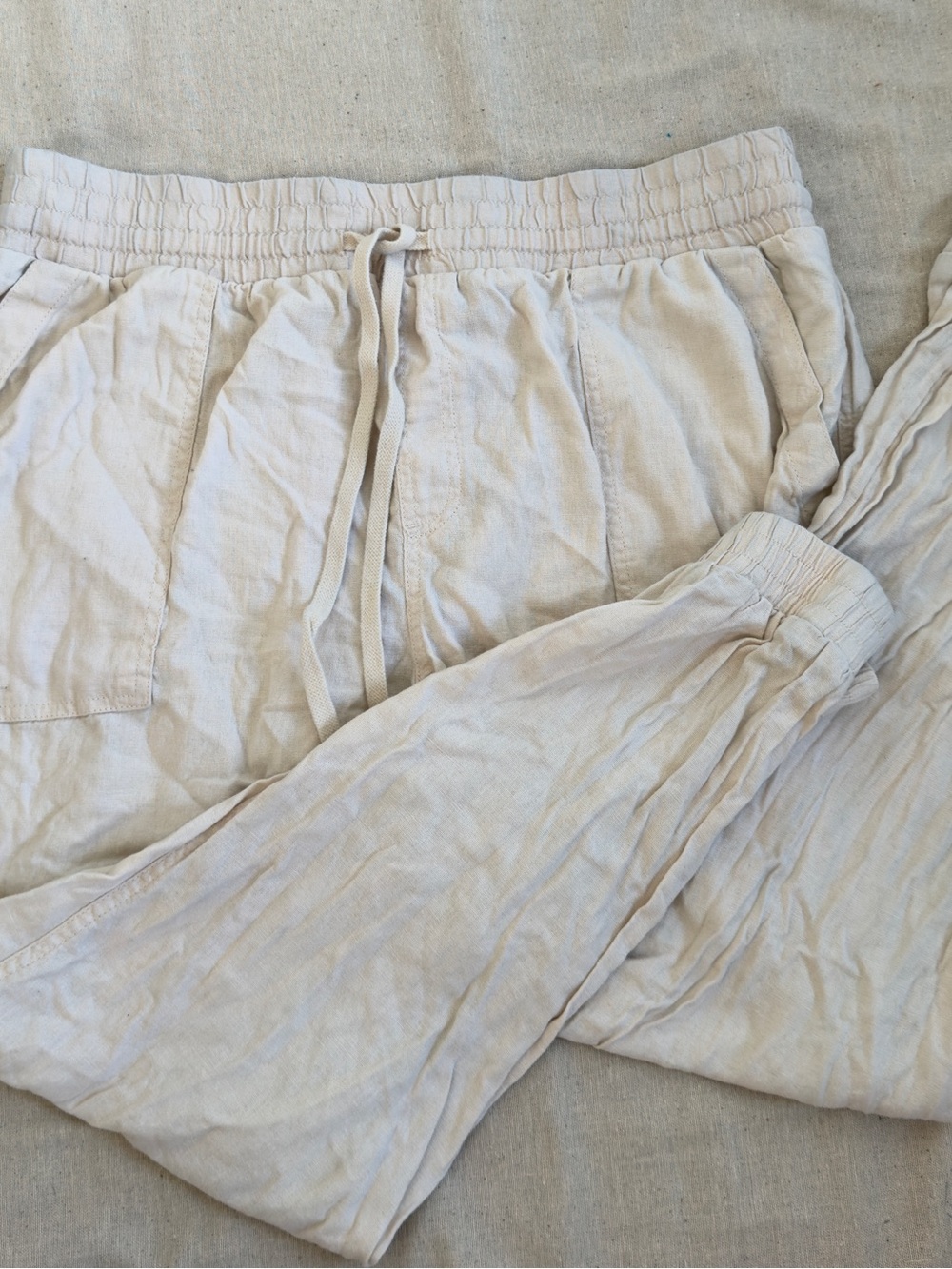 a new day Women's Light Beige Drawstring Jogger Pants